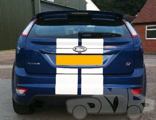 Ford Focus Mk2 PLAIN No Logo Twin Side Stripes Decals Stickers 5 DOOR 